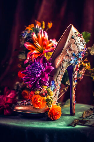 Flowery-high-heels-druckdatei