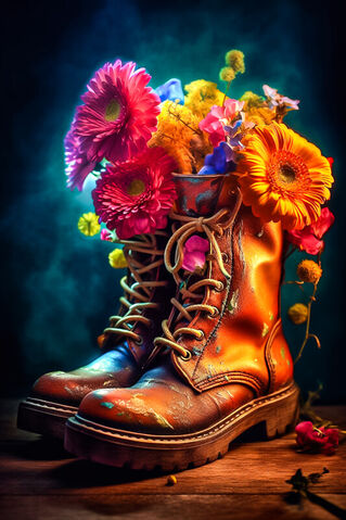 Flowery-hiking-boots-druckdatei