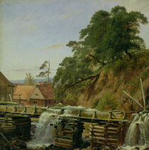 A Watermill in Christiania by Louis Gurlitt