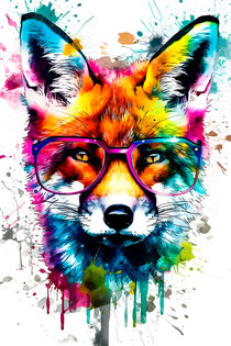 Watercolor Fox von mutschekiebchen