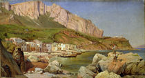 A Fishing Village at Capri  by Louis Gurlitt
