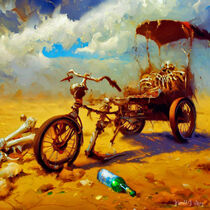 Dreirad in der Wüste by Harald Laier