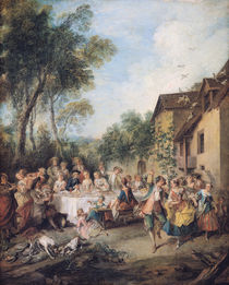 Wedding Feast in the Village  von Nicolas Lancret