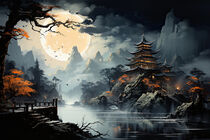 Japanese Landscape Painting - Japanische Landschaftsmalerei von Erika Kaisersot