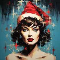 CHRISTMAS WOMAN by Poptonicart by Claudia Sauter