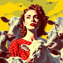 MY COWS AND I by Poptonicart by Claudia Sauter