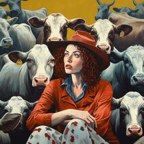 MY COWS AND I 2 by Poptonicart by Claudia Sauter