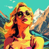 MOUNTAIN WOMAN by Poptonicart by Claudia Sauter