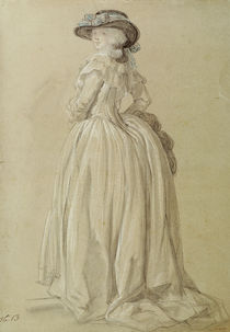 Standing Young Woman  by Francois Louis Joseph Watteau