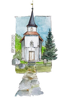 Kirche in Norwegen by Sonja Jannichsen