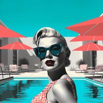 SWIMMING POOL 3 von Poptonicart by Claudia Sauter