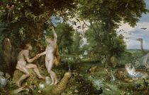 The Garden of Eden with the Fall of Man by Jan Brueghel