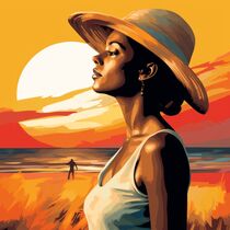 OUTERBANKS DREAMS WOMAN by Poptonicart by Claudia Sauter