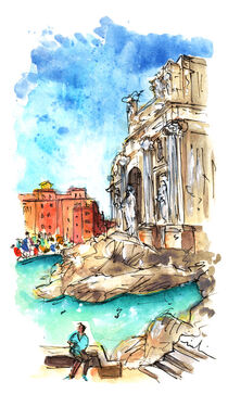 Trevi Fountain In Rome 01 von Miki de Goodaboom