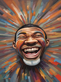 Man's face - happy laugh von majid1