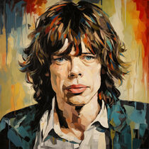 'Die Musik von Mick Jagger - Pop Art Portrait' von Frank Daske