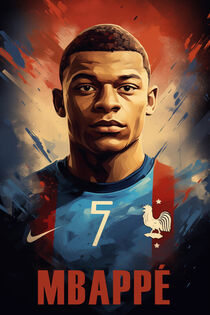 KYLIAN MBAPPÉ - Fußball Superstar Poster von Frank Daske