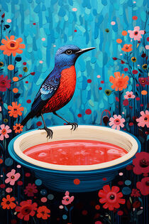 Die Rote Vogeltränke | The Red Bird Bath by Frank Daske