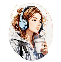 Girl with coffee by Tiago Augusto