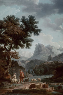The Alpine Shepherdess  von Claude Joseph Vernet