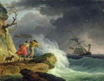 Coastal Scene in a Storm by Claude Joseph Vernet