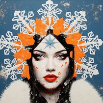 SNOWFLAKE WOMAN by Poptonicart by Claudia Sauter