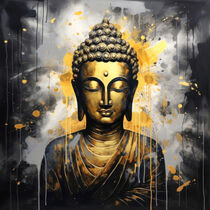 Buddha in schwarz und gold von artemberaubend
