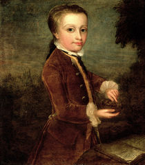Portrait of Wolfgang Amadeus Mozart  by Johann Zoffany