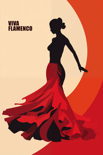 Flamenco Plakat in abstraktem Stil | Flamenco poster in abstract style by Frank Daske