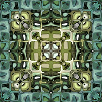 Abstract Green Mandala by Phil Perkins
