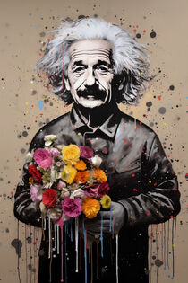Einstein Street Art - Inspiriert von Banksy von Frank Daske