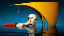 Bathing woman by Odon Czintos
