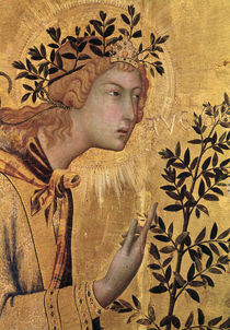 The Annunciation with St. Margaret and St. Asano by Simone Martini