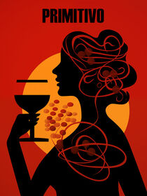 Primitivo | Rotwein | Red Wine | Poster von Frank Daske