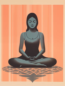 Retro Yoga und Meditations-Poster by Frank Daske