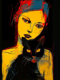Portrait Mika und Mietzi | Portrait Cat Woman by Frank Daske