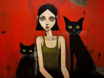 Selbstbildnis mit den Katzen | Self with the Cats von Frank Daske