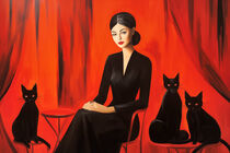 Vier Schwarze Katzen | Four Black Cats | Inspiriert vom Fauvismus von Frank Daske