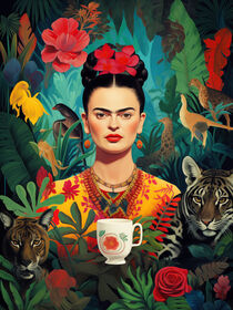 Kaffee mit Frida Kahlo und Henri Rousseau by Frank Daske