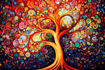 Lebensbaum | Tree of Life bunt von Bettina Dittmann