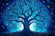 Lebensbaum | Tree of Life in Blau by Bettina Dittmann