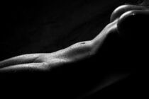 Bodyscape with oil and water. by David Hare