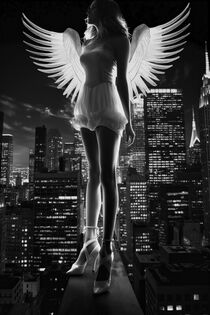 City Angel | Schwarz-Weiß Fotografie von Frank Daske