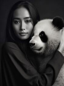 Asiatische Schönheit mit Panda | Asian Model with Panda von Frank Daske