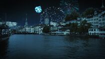 Zürichsee bei Nacht von Caro Rhombus van Ruit
