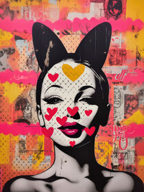 Sei mein Hase | Be my Bunny | Pop Art Spaß fürs Wohnzimmer von Frank Daske