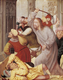 Jesus Chasing the Merchants from the Temple  by Quentin Massys or Metsys