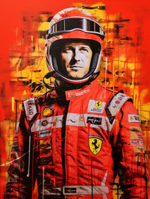Michael Schumacher | Pop Art Graffiti Portrait  von Frank Daske