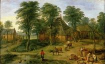 The Farmyard  by Jan Brueghel the Elder