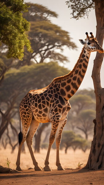 Giraffe-am-baum